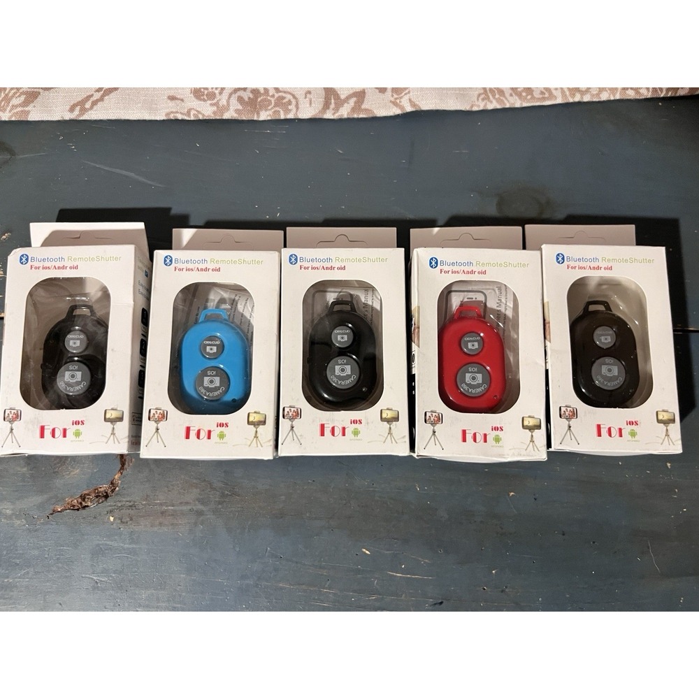 Lot of 5 Bluetooth Remote Shutter for IOS And Android- iPhone 4 & 5 And Samsung